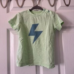 ⚡️ Primary Green Tee with Blue Lightning Bolt Print - 18-24 Months